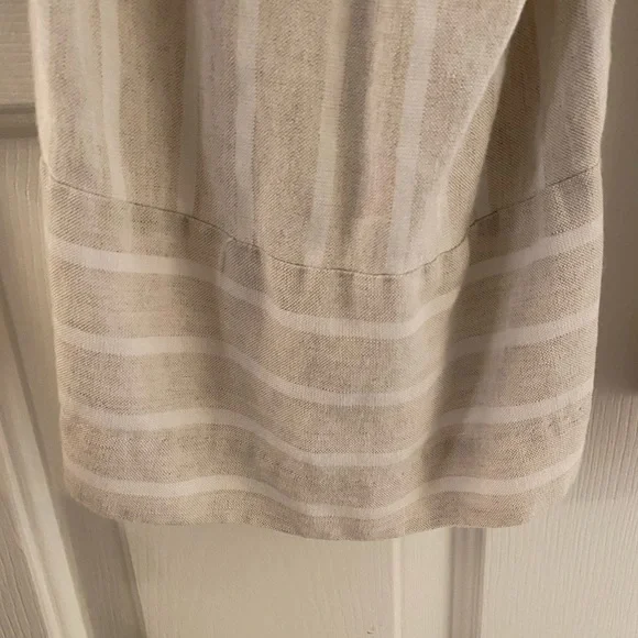 Loft Cropped Wide Leg Linen Pant - Sz L - Picture 4 of 4